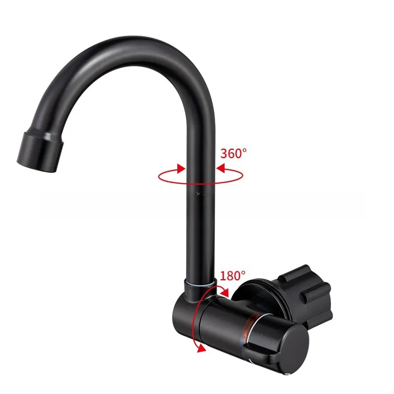 Basin Mixer Tap - Black Foldable RV Faucet for Camper