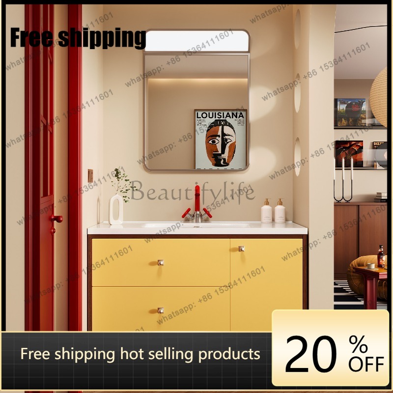 Home Bathroom Vanity Combo - LJY Sink Wall Bathroom Cabinet Gadgets
