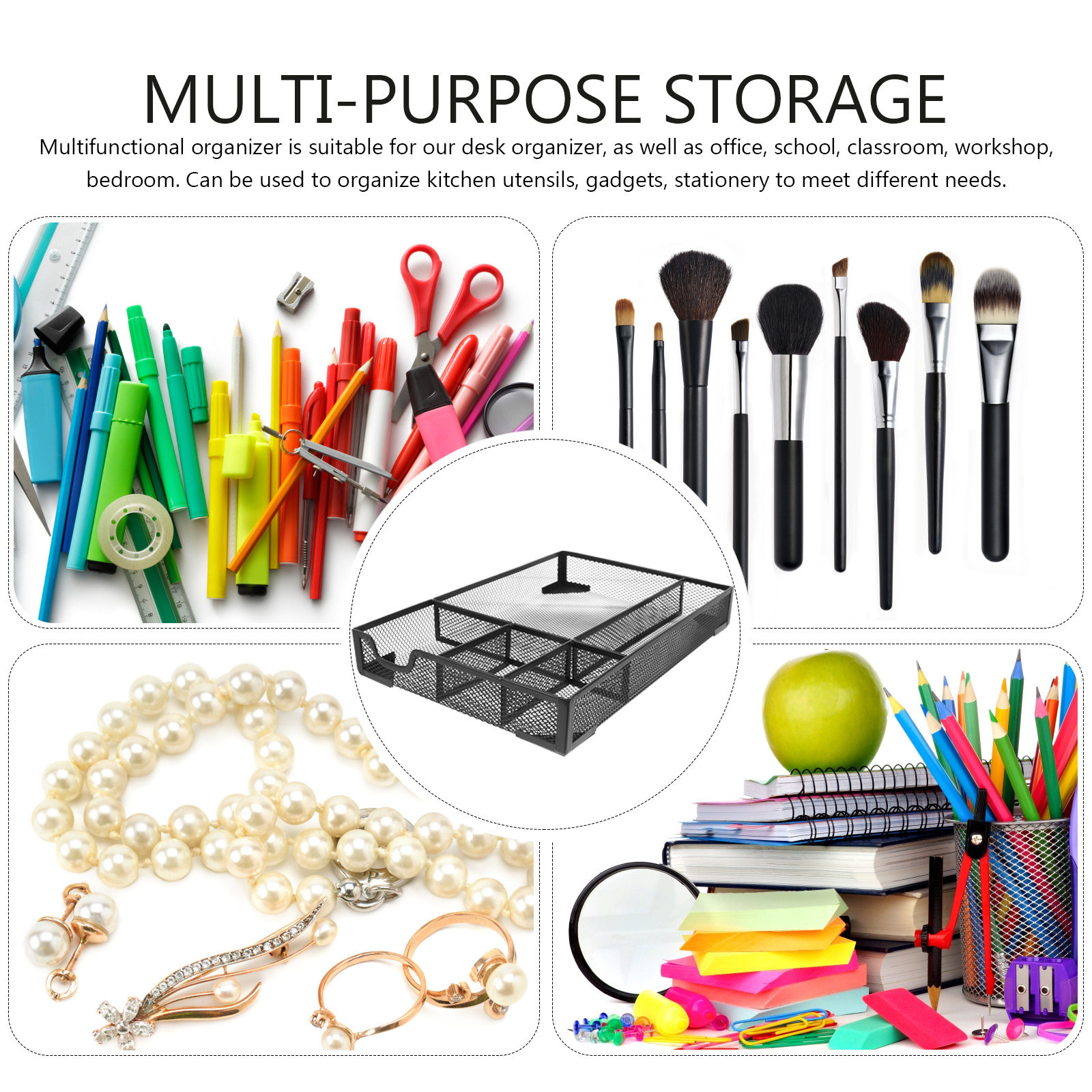 Drawer Style Mesh Desktop Orga - Home Bathroom Organizer review and price