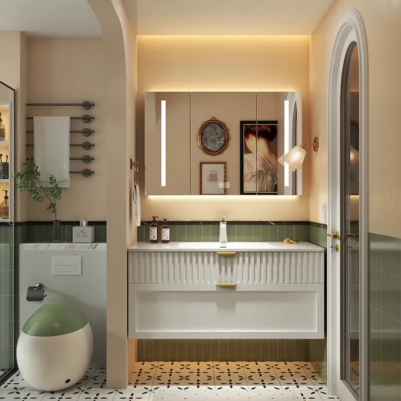 Cream Style Bathroom Cabinet w - Home Bathroom Vanity Combo review and price