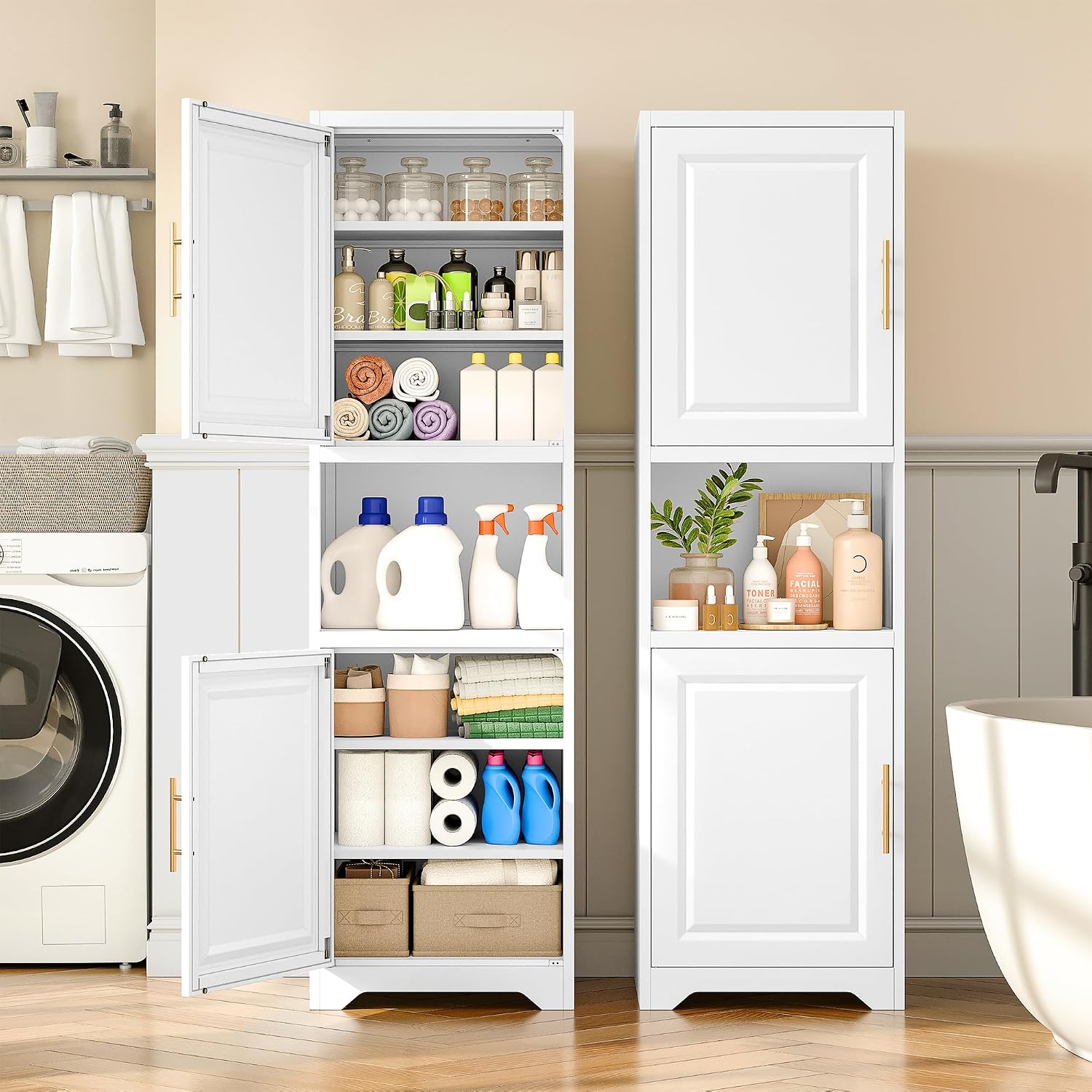 67 Inch Tall Narrow Storage Ca - Home Bathroom Organizer review and price
