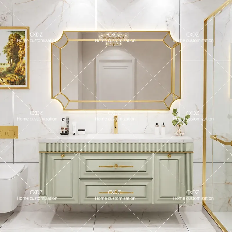 American Oak Rock Slab Seamles - Home Bathroom Vanity Combo review and price