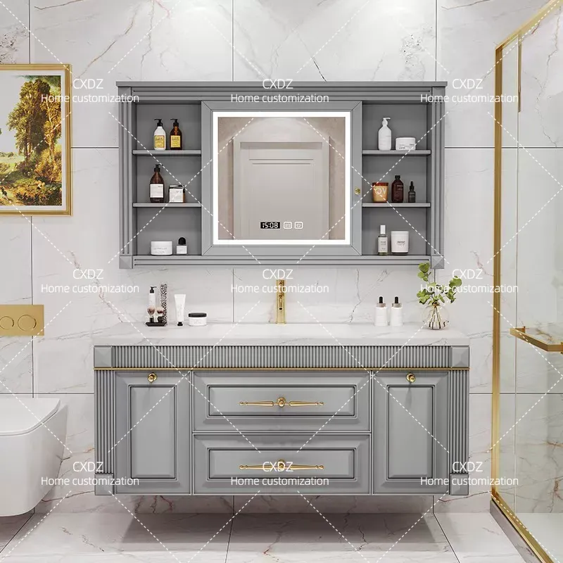 American Oak Rock Slab Seamles - Home Bathroom Vanity Combo review and price