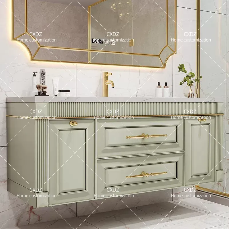 American Oak Rock Slab Seamles - Home Bathroom Vanity Combo review and price